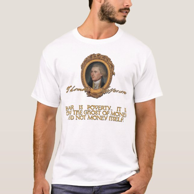 T-shirt Jefferson no papel moeda (Frente)