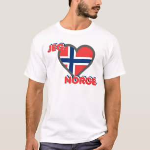T-shirt Jeg Elsker Norge (amor Noruega de I)