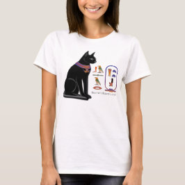 T-shirt jeroglífico do gato egípcio