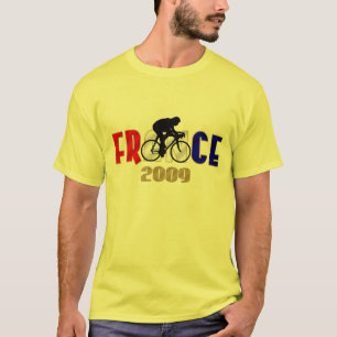 T-shirt Jérsei amarelo de France 2009 que dá um ciclo T