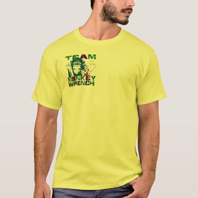 T-shirt Jérsei da chave de macaco da equipe de RAGBRAI (Frente)