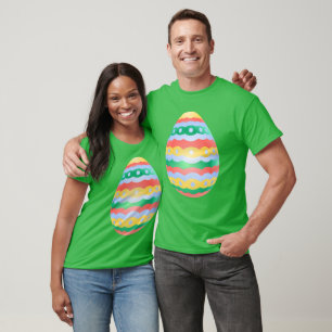 T-shirt Jérsei de basebol do ovo da páscoa das mulheres