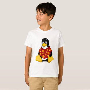 T-shirt Jérsei ocasional de Tagless dos miúdos de Tux