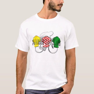T-shirt Jérseis bolinhas do verde amarelo do ciclismo e do