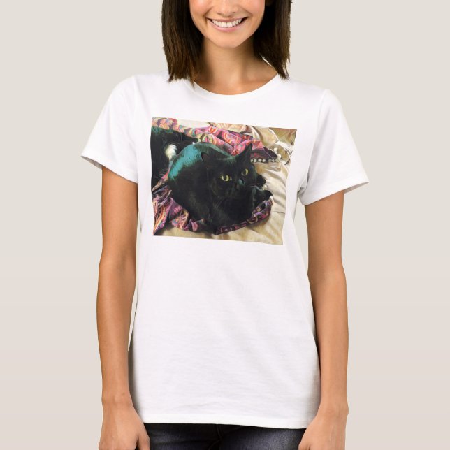 T-Shirt Jersey, Ajustado relaxado com Gatinho eleg (Frente)