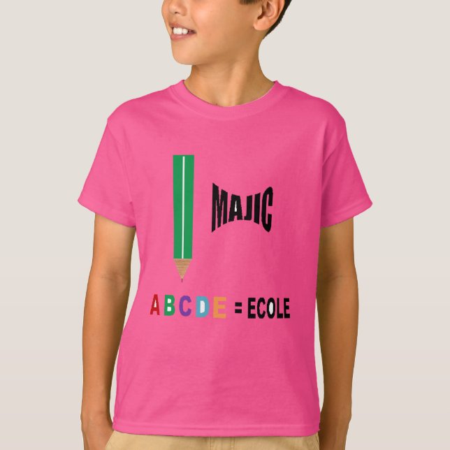 T-shirt jersey azul MAGIC ESCOLA (Frente)