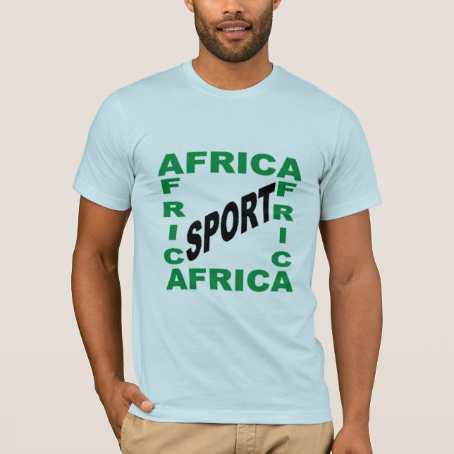 T-shirt jersey bleu clair homme  AFRICA   SPORT  (Frente)