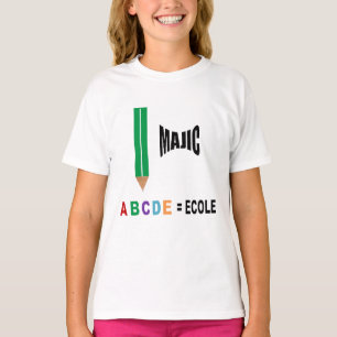 T-shirt jersey branco MAGIC ESCOLA