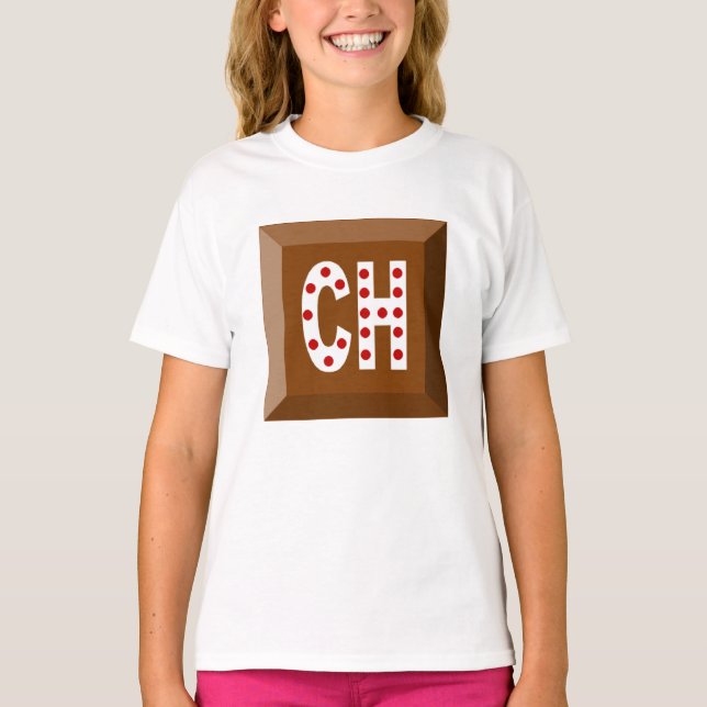 T-shirt jersey branco SUÍÇA CHOCOLATE BOMBONS (Frente)