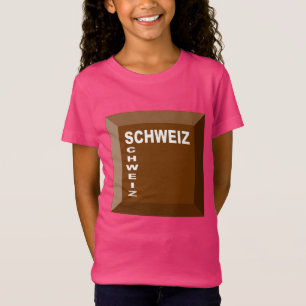 T-shirt jersey fim recortar para raparigas SCHWEIZ