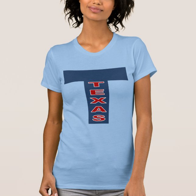 T-shirt jersey fino azul céu TEXAS (Frente)