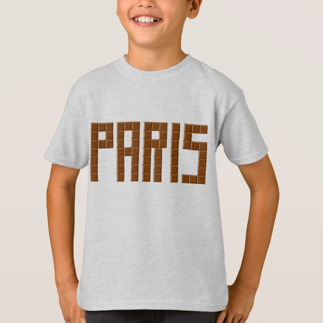 T-shirt jersey fino cinzento urze PARIS CHOCOLATE (Frente)