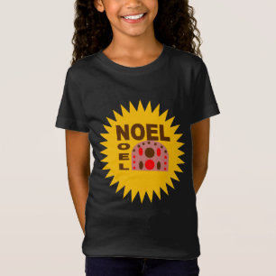 T-shirt jersey fino preto Desenho BOLO NATAL