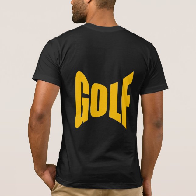 T-shirt jersey noir dos homme  GOLF (Verso)