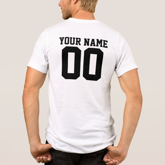 T-Shirt Jersey Personalizado e Personalizado (Verso)