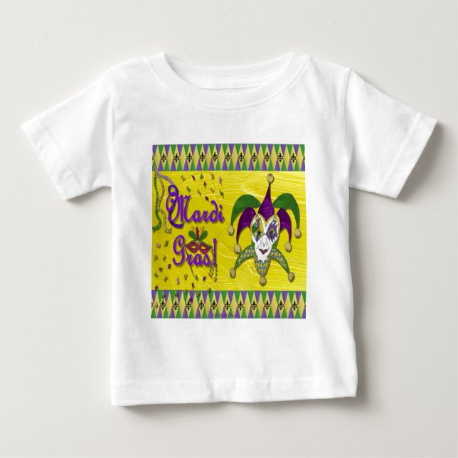 T-shirt Jester Mask Mardi Gras Harlequin (Frente)