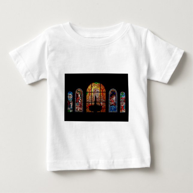 T-shirt jesus de vidro colorido (Frente)