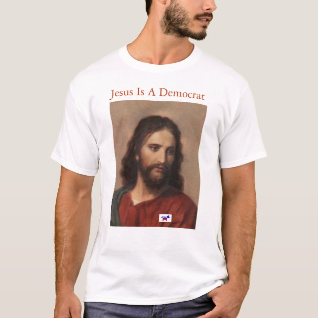 T-shirt Jesus é uma Democrata (Frente)
