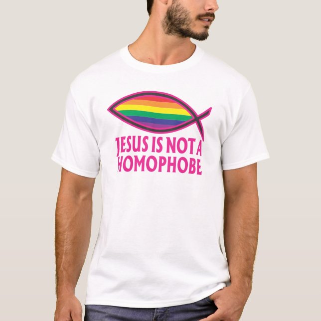 T-shirt Jesus não é um Homophobe (Frente)