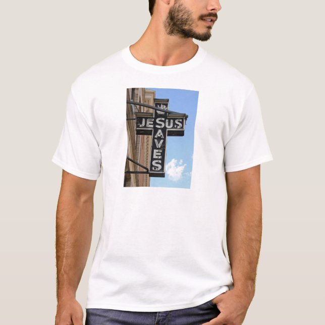 T-shirt Jesus salvar o sinal (Frente)