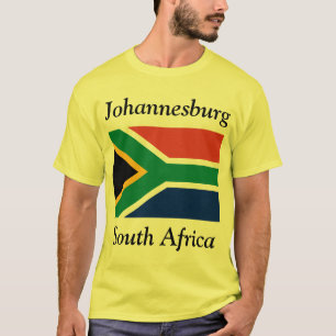 T-shirt Joanesburgo, África do Sul com sul - bandeira