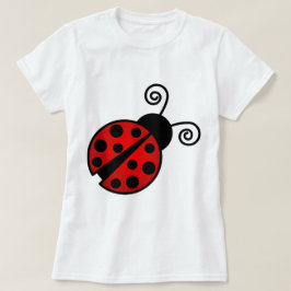 T-shirt Joaninha bonito - vermelho e preto