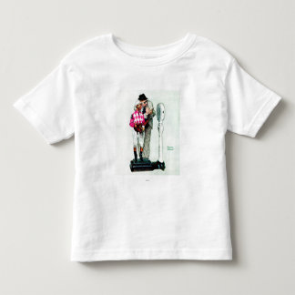 T-shirt Jockey Pesando em Norman Rockwell