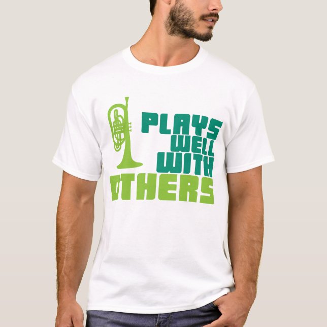 T-shirt Joga bem com outros - Mellophone (Frente)