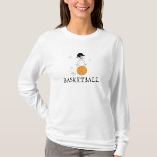 T-shirt Jogador de Basquete Boneco de Neve
