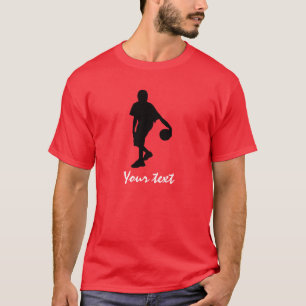 T-shirt Jogador de basquetebol; Vermelho