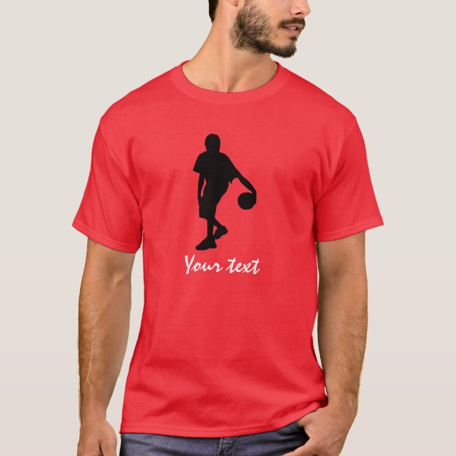 T-shirt Jogador de basquetebol; Vermelho (Frente)