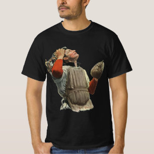 T-shirt Jogador de beisebol esportivo vintage, receptor ol