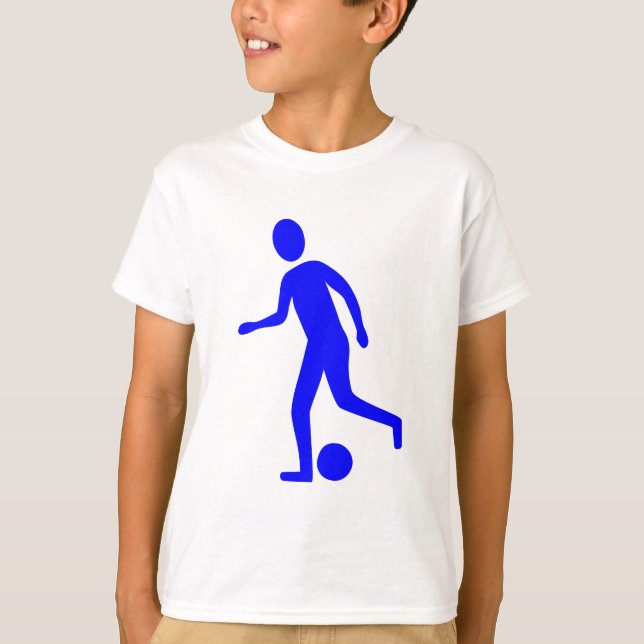 T-shirt Jogador de futebol - Azul (Frente)