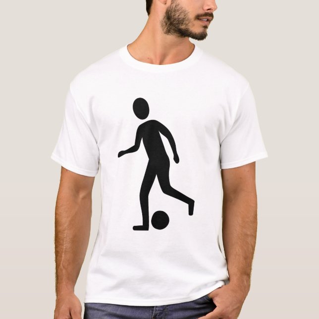 T-shirt Jogador de futebol - Negro (Frente)