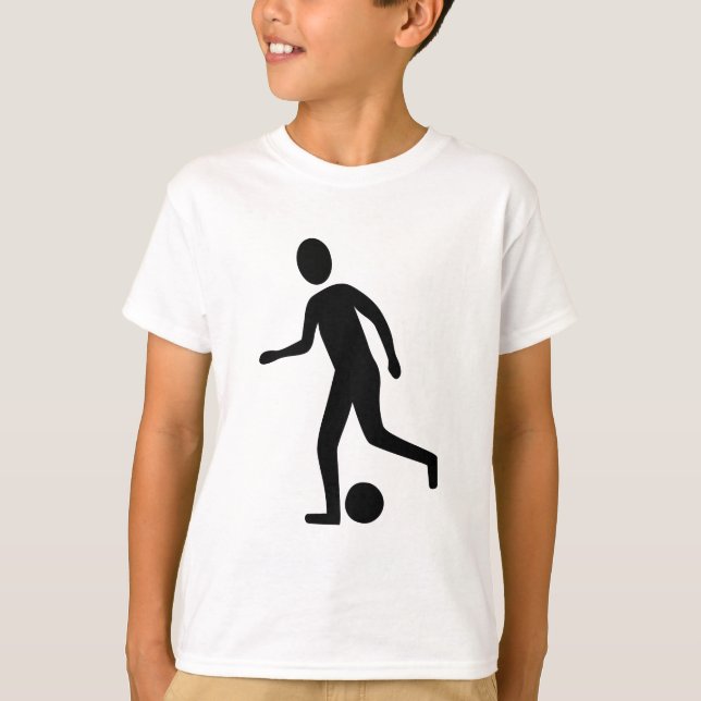 T-shirt Jogador de futebol - Negro (Frente)