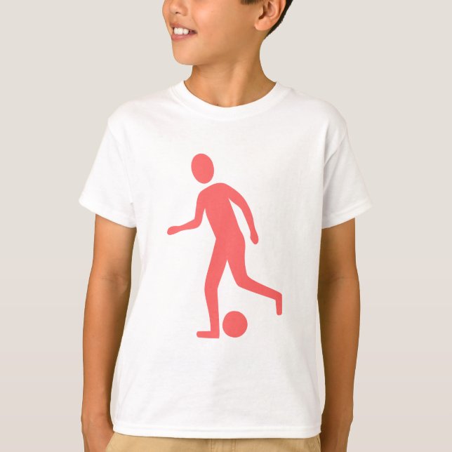 T-shirt Jogador de futebol - Rosa Tropical (Frente)