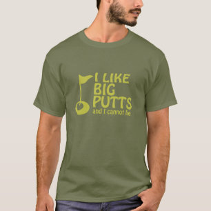 T-shirt Jogador de golfe eu gosto de tacadas leves grandes