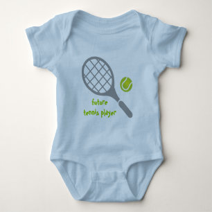 T-shirt Jogador de ténis, raquete de tênis e bola futuro