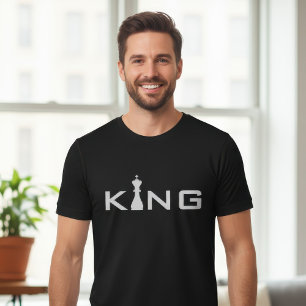 T-shirt Jogador de xadrez legal do rei Tipografia