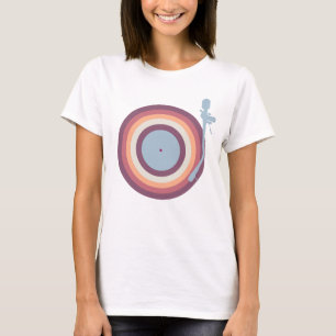 T-Shirt Jogador Retro-Turntable de Vinilo Moderno