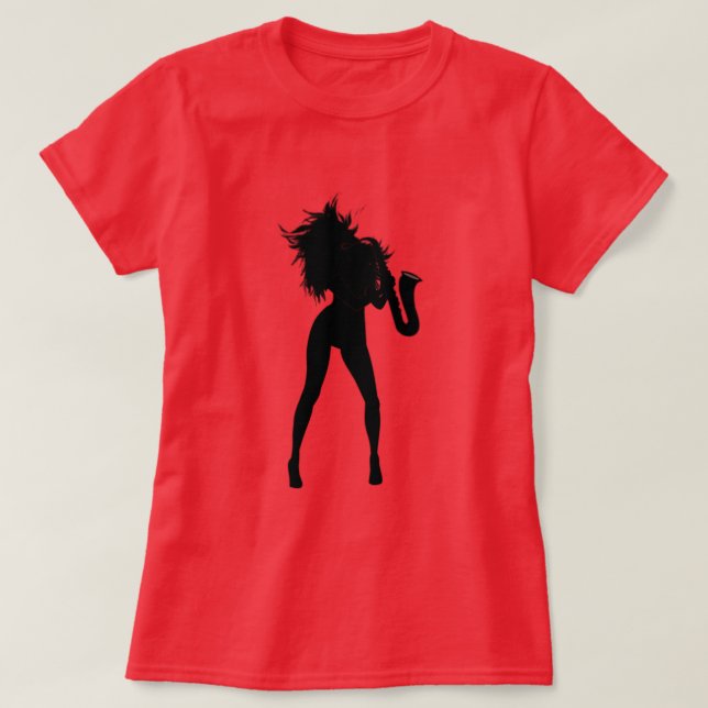 T-Shirt Jogadora Saxofone (Frente do Design)