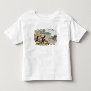 T-shirt Jogando a lança, aborígene que caçam pássaros