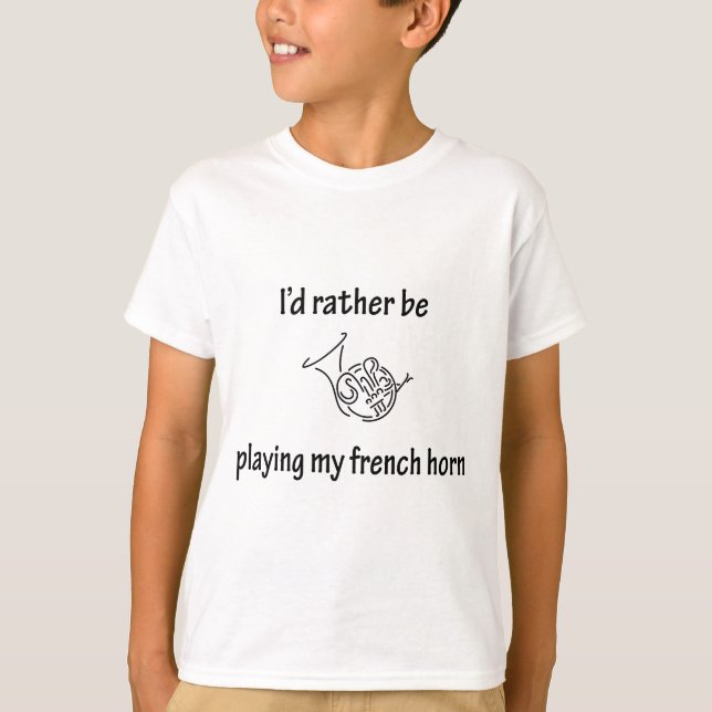 T-shirt Jogando minha trompa francesa (Frente)