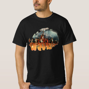 T-shirt Jogo de basquete esportivo vintage, jogadores de b