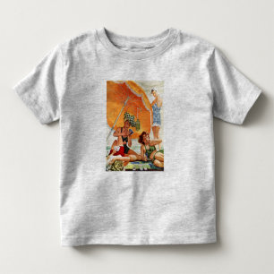 T-shirt Jogo de cartas na praia por Alex Ross