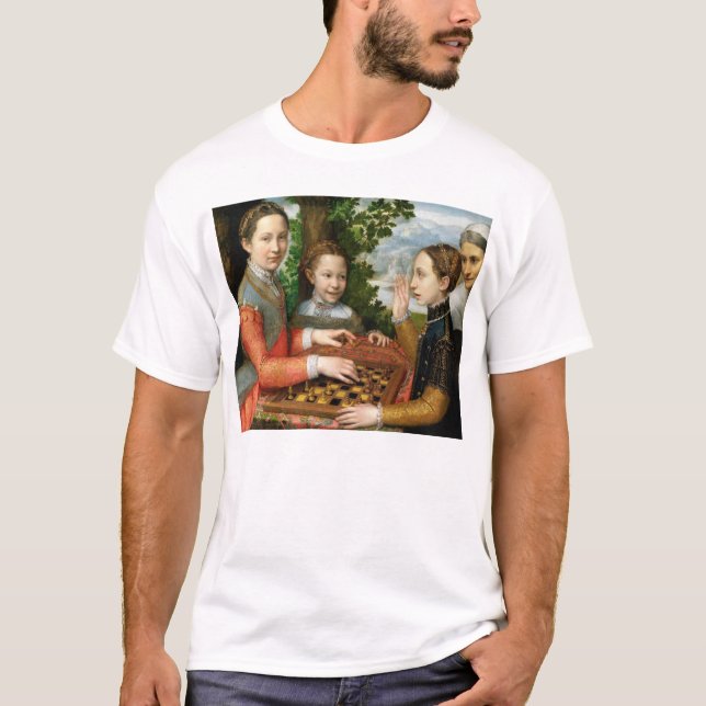 T-shirt Jogo de xadrez por Sofonisba Anguissola - cerca de (Frente)