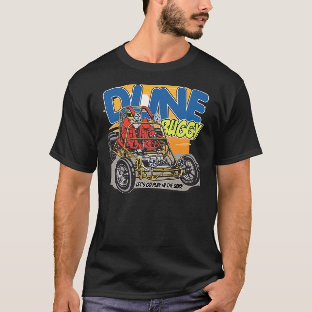 T-shirt Jogo do carrinho de duna na areia (Frente)