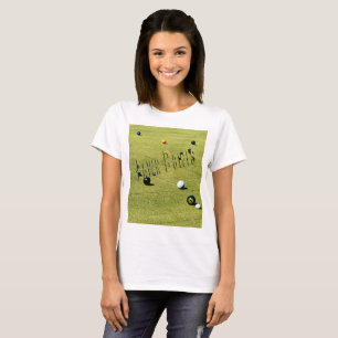 T-shirt Jogo E Logotipo Do Lawn Bowls
