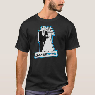 T-shirt Jogo sobre Casamento Noiva e Camada TShirt (azul)