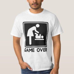 T-shirt Jogo sobre o bebê novo para a mamã do pai
